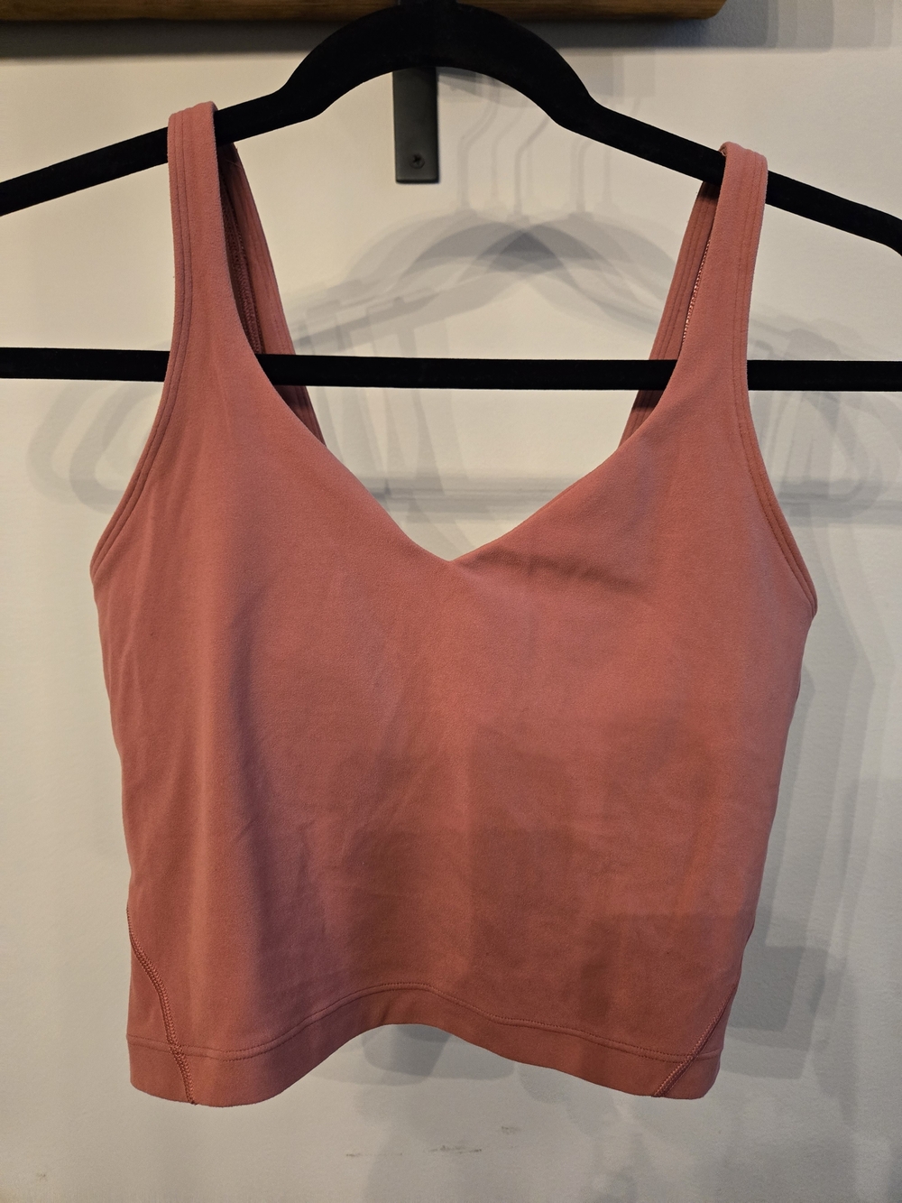 Lululemon Dusty Rose V-neck Sports Crop